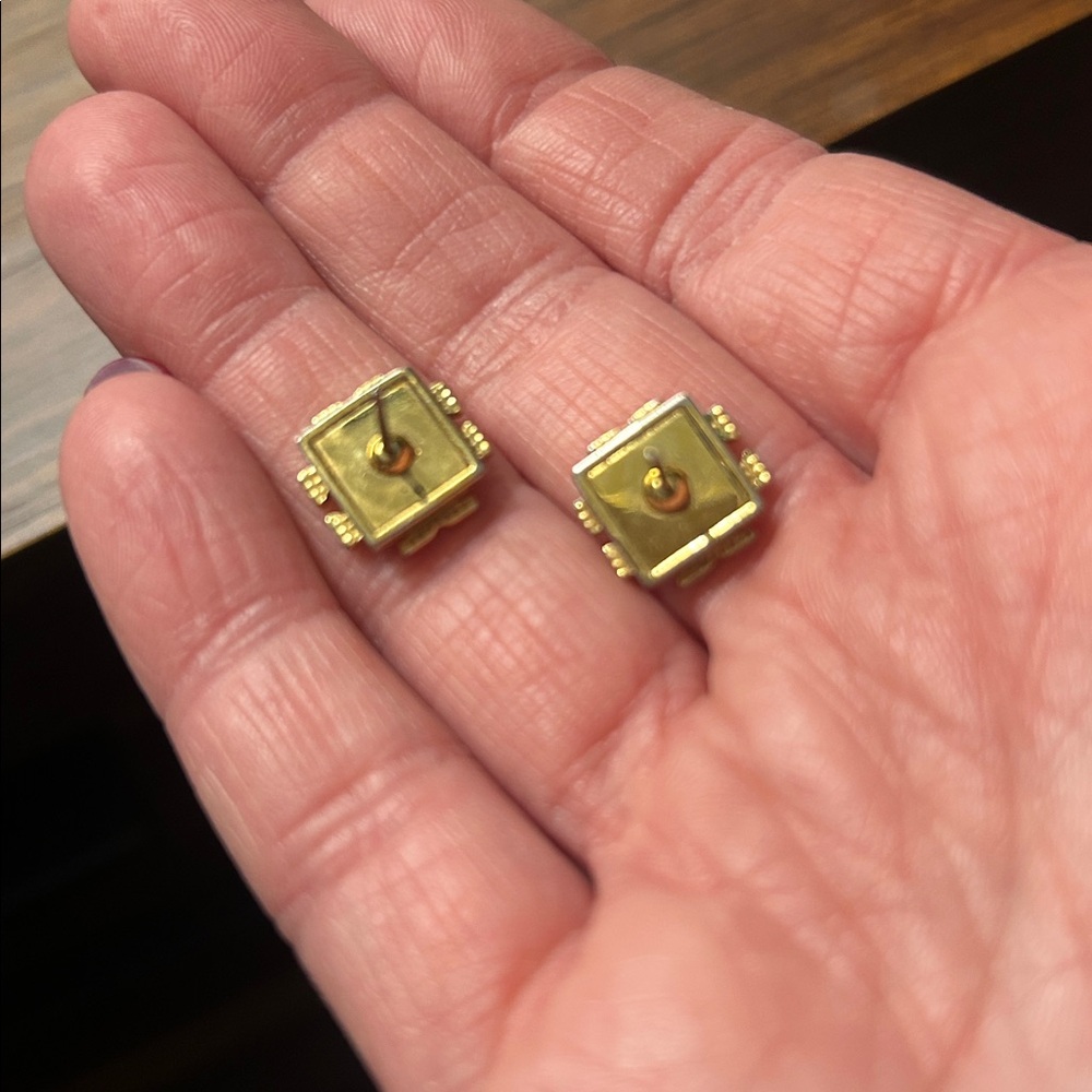 Tory Burch Gold Plated Stud Earrings - Picture 6 of 6